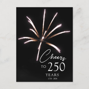 Skål för 250 år Sestercentennial 4:e juli Vykort