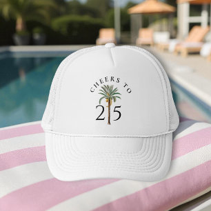 Skål för 25 Palm Beach Tropisk Födelsedag Keps