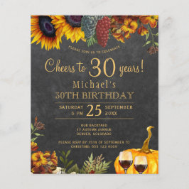Skål för 30 år rustic fall 30-årsfest