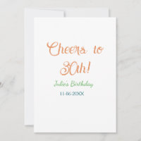 Skål för 30-årsdag namn datum orange grön blå