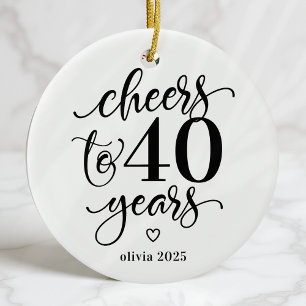 Skål för 40 år Mlestone Birthday Ornament