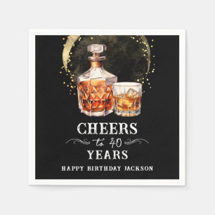 Skål för 40 år whisky servetter