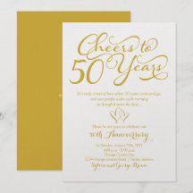Skål för 50 år 50-års bröllopsjubileum