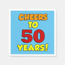 Skål för 50 år färglöst Party Pappersservett