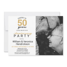 Skål för 50 år Guld 50-års bröllopsjubileum