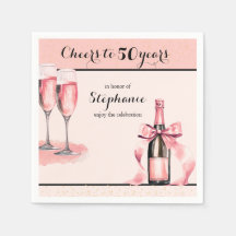 Skål för 50 år Pink Champagne Födelsedag