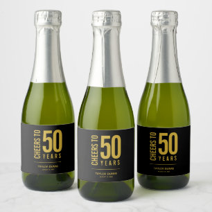 Skål för 50 år svart och guld