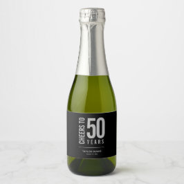 Skål för 50 år svart och silver