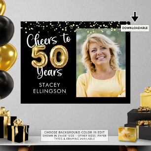 Skål för 50 års fotomatvälkomstskylt poster