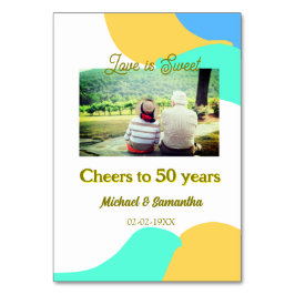 skål för 50-årsjubileum kärlek är sött retro bordsnummer