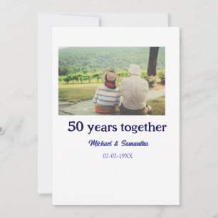 skål för 50-årsjubileum lägg till namn foto datum inbjudningar