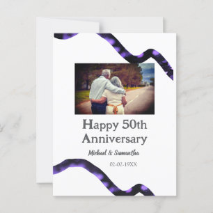 skål för 50-årsjubileum lägg till namn foto datum vykort