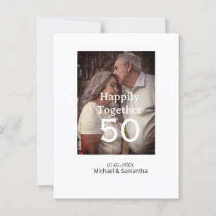 Skål för 50-årsjubileum lägg till namn foto datum vykort
