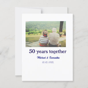 skål för 50-årsjubileum lägg till namn foto datum vykort