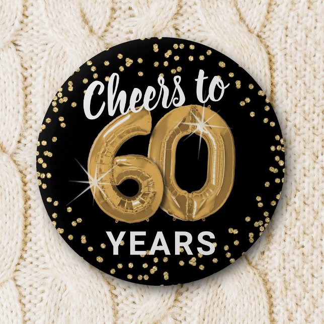Skål för 60 år | 60-årsdag knapp (Skapare uppladdad)