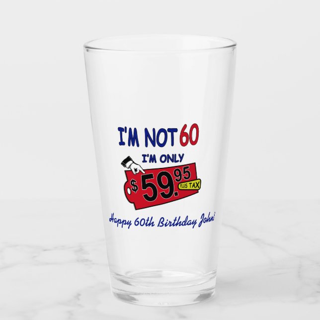 Skål för 60-års humor glaskopp (Framsida)