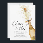 Skål för 60:e födelsedagsinbjudan till foto inbjudningar<br><div class="desc">Låt oss skål till 60! Lägg på bubblan med vårt champagnestumma födelsedagskort. Att fira en milstolpe-födelsedag är alltid en speciell händelse, och hur kan man göra det på ett bättre sätt än med ett champagnetemat party? Det här inbjudningskortet är perfekt för vem som helst som fyller 60 år och tittar...</div>