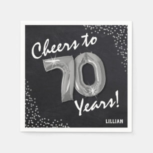 Skål för 70 år! 70:e födelsedagen pappersservett