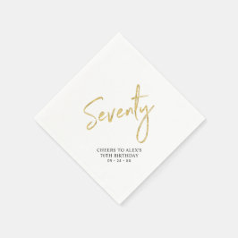 Skål för 70  | Modern 70-årsfest för vuxna Pappersservett