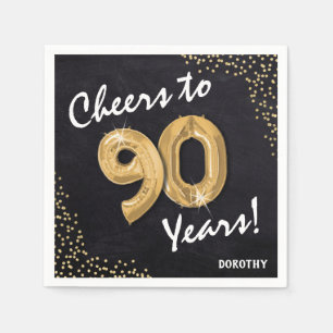 Skål för 90 år! 90:e födelsedag pappersservett
