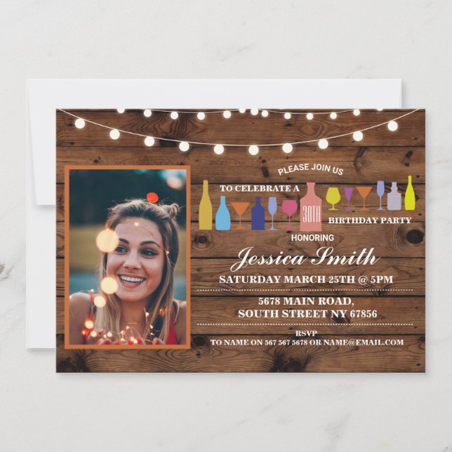 Skål för alla åldrar i Födelsedagsfest Pub Inbjudningar (Framsida)