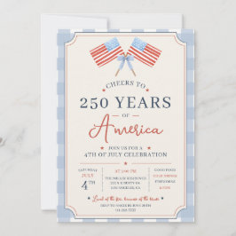 Skål för Amerikas 250 år 4:e juli-fest Inbjudningar