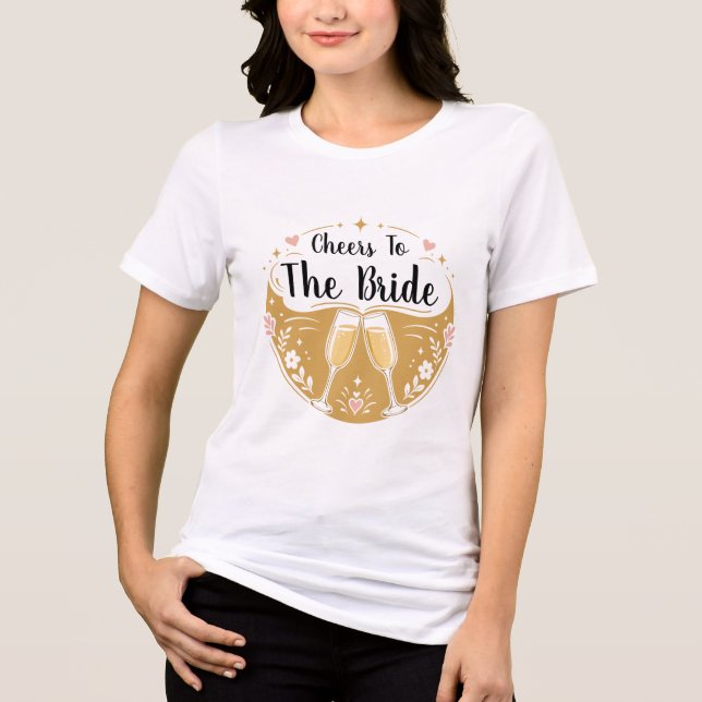 Skål för bruden Champagne T Shirt (Framsida)