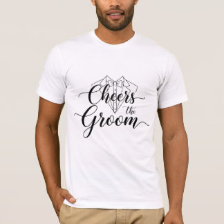 Skål för Brudgummen Smoking Bow Tie Svärmansfest T Shirt
