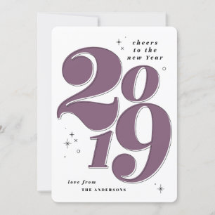 Skål för det djärva nya året 2019 julkort