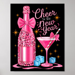 Skål för det nya året 2026 Champagne Nyårsafton Poster