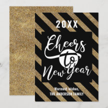 Skål för det nya året Modern kalligrafi Festiv gyl