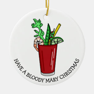 Skål för en Bloody Mary-julfusk Julgransprydnad Keramik