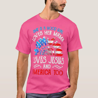 Skål för en Bra flicka Kärlek hennes Mamma Jesus o T Shirt