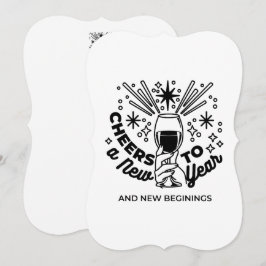 Skål för en nyårsfirande design inbjudningar