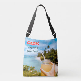 Skål för ett tacksamt liv på jorden axelväska