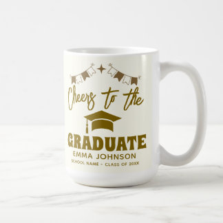Skål för examen Anpassad foto namn familj Kaffemugg