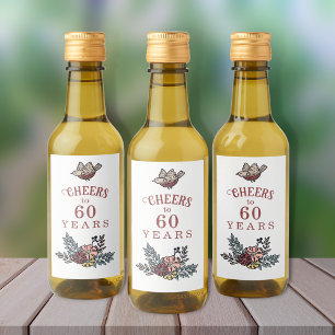 Skål för Födelsedagsfesten Åren Vinetikett