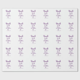 Skål för framtida fru till brudens namn lila klott presentpapper