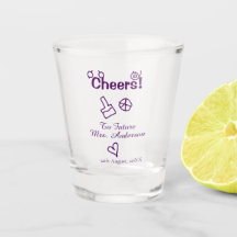 Skål för framtida Mrs. add bride namn lila doodle