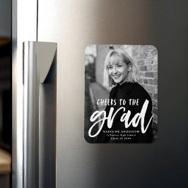 Skål för Grad Script Photo Studenten Magnet