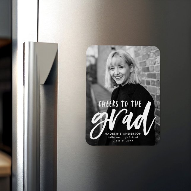 Skål för Grad Script Photo Studenten Magnet (Skapare uppladdad)