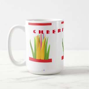 Skål för hälsning-design med modern grafik kaffemugg