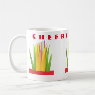 Skål för hälsning-design med modern grafik kaffemugg