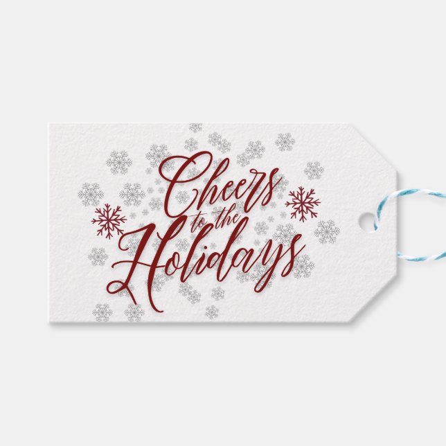 Skål för Helgdagarna - Elegant Gift-Märkrn Presentetikett (Framsidan (Horisontell))