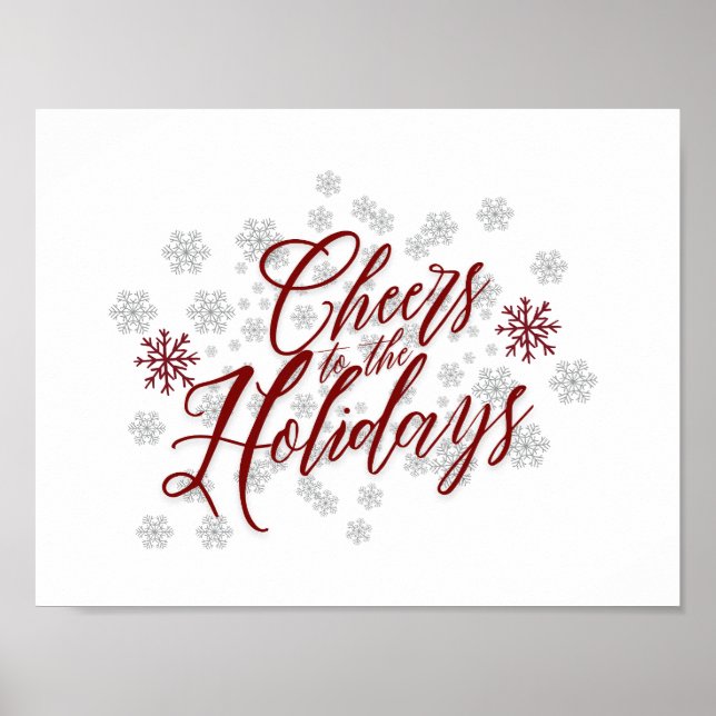 Skål för Helgdagarna - Helgdag för Elegant Poster (Framsidan)