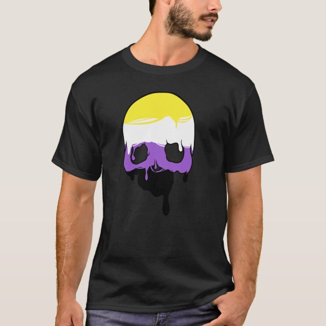 Skal för icke-binär Pride T Shirt (Framsida)