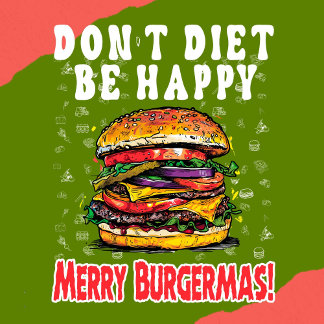 Skål för julhamburger design T-shirt
