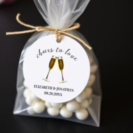 Skål för kärlek Champagneglas Gåvor Etiketter