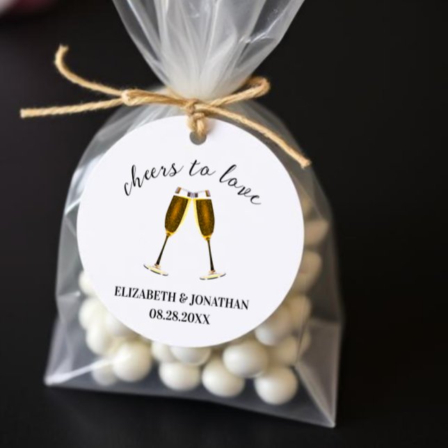 Skål för kärlek Champagneglas Gåvor Etiketter (Skapare uppladdad)