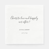 Skål för kärlek minimalistiska bröllop-servetter